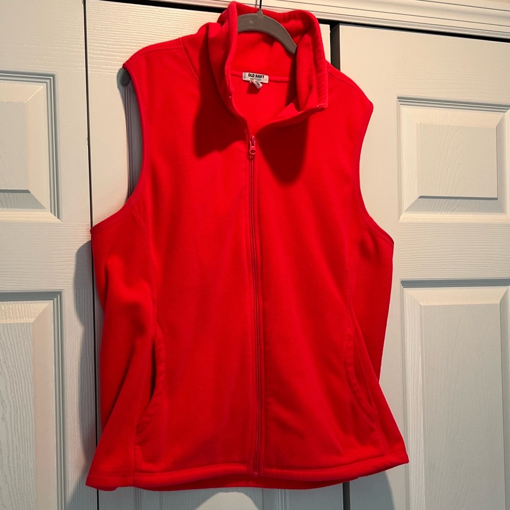 🍊Old Navy Neon Pink Fleece Vest XL🍊